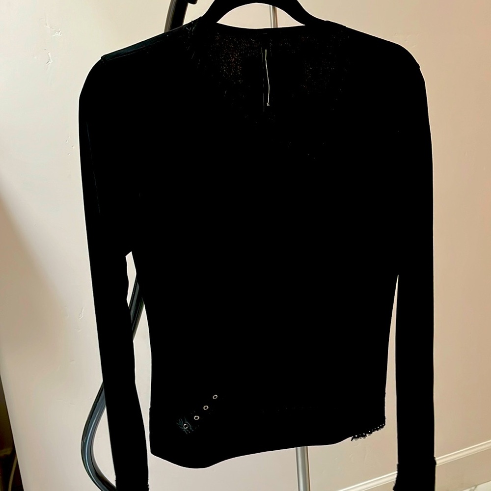 TS black pullover with asymmetrical neckline